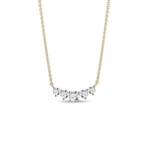 Luxusní náhrdelník s diamanty ve žlutém zlatě KLENOTA