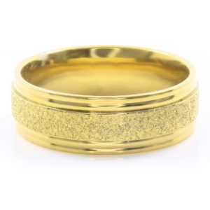 BRUNOshop.cz S2492 Prsten z pískované chirurgické oceli GOLD Velikost: 9