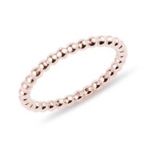 Minimalistický prsten z růžového zlata KLENOTA