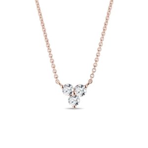 Diamantový náhrdelník v růžovém zlatě KLENOTA