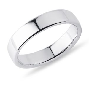 Moderní prsten z bílého 14k zlata pro muže KLENOTA