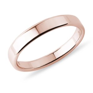 Pánský 4mm prsten v růžovém zlatě KLENOTA