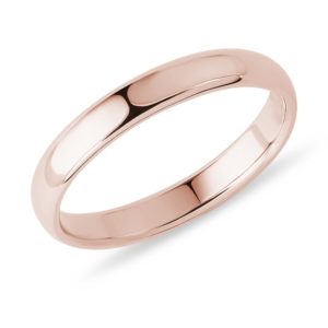 Pánský snubní prsten v růžovém 14k zlatě KLENOTA