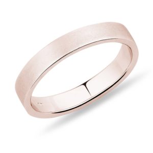 Pánský snubní prsten z růžového 14k zlata KLENOTA