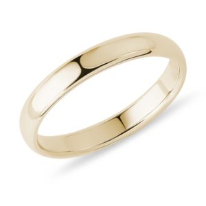 Snubní 3mm prsten ze žlutého zlata KLENOTA