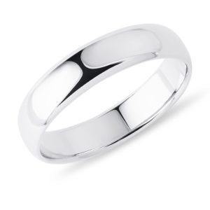Snubní prsten z bílého zlata KLENOTA