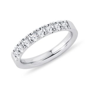 Luxusní prsten z bílého zlata s diamanty KLENOTA