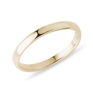 Klasický snubní prsten ze žlutého zlata KLENOTA