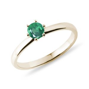 Zlatý prsten se smaragdem KLENOTA