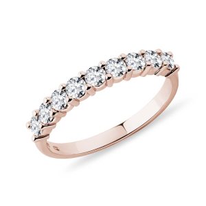 Diamantový prsten v růžovém zlatě KLENOTA