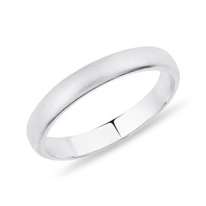 Pánský snubní prsten bílé zlato KLENOTA