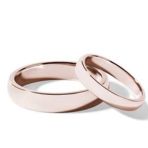 Sada klasických snubních prstenů z růžového zlata KLENOTA