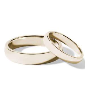 Sada klasických snubních prstenů ze žlutého zlata KLENOTA