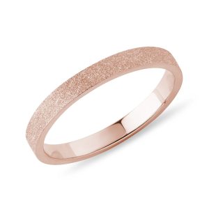 Dámský prsten z růžového 14k zlata KLENOTA