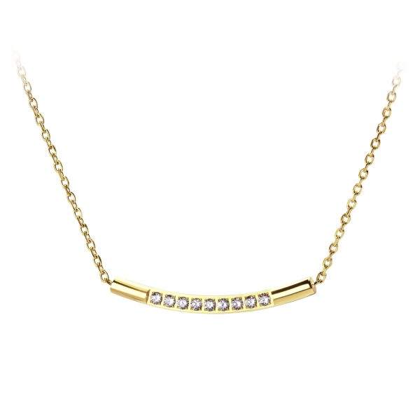 BRUNOshop.cz S3986 Náhrdelník s kamínky GOLD
