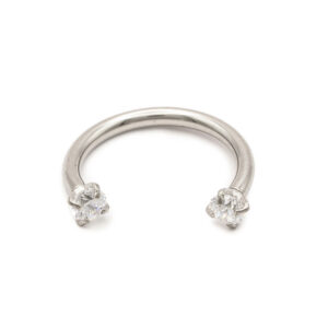 BRUNOshop.cz C0010 Piercing podkova KŘIŠŤÁLOVÝ DOTEK