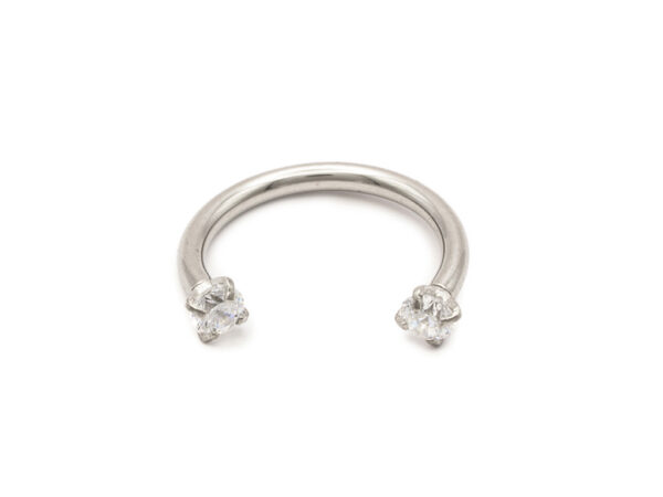 BRUNOshop.cz C0010 Piercing podkova KŘIŠŤÁLOVÝ DOTEK