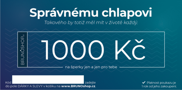 BRUNOshop.cz Elektronický poukaz PRO SPRÁVNÉHO CHLAPA 1 000 Kč