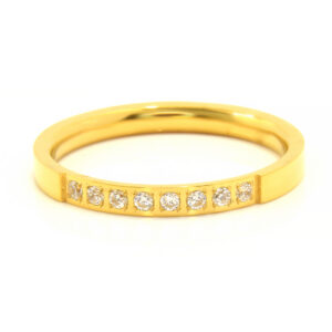 BRUNOshop.cz S2273 Prsten GOLD s kamínky Velikost: 8 (EU: 56