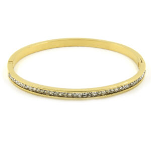 BRUNOshop.cz S2622 Pevný náramek GOLD s kamínky
