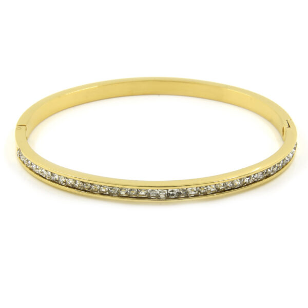 BRUNOshop.cz S2622 Pevný náramek GOLD s kamínky