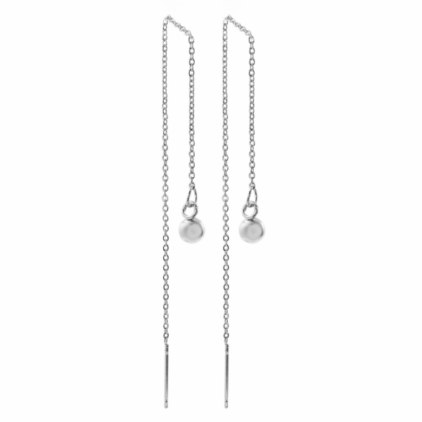BRUNOshop.cz S2709 Provlékací řetízkové náušnice KULIČKA