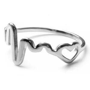 BRUNOshop.cz S2743 Prsten KŘIVKA EKG Velikost: 6 (EU: 51