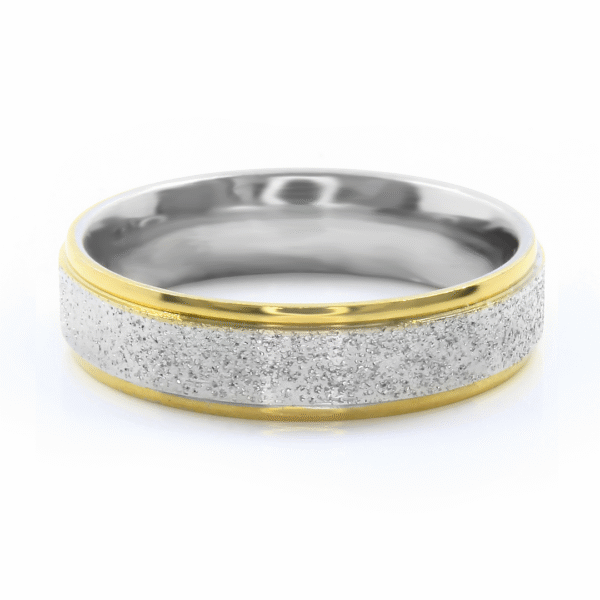 BRUNOshop.cz S2782 Prsten GOLD s pískováním Velikost: 13 (EU: 69 - 71)