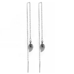 BRUNOshop.cz S2804 Provlékací řetízkové náušnice LÍSTEČEK