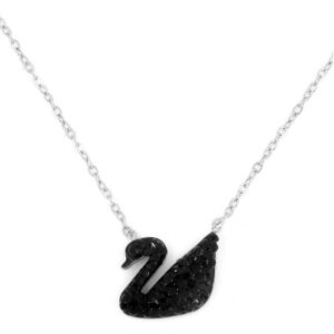BRUNOshop.cz S2851 Dámský náhrdelník ČERNÁ LABUŤ menší