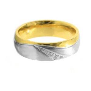 BRUNOshop.cz S2882 Dámský prsten DUO GOLD Velikost: 8 (EU: 56