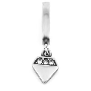 BRUNOshop.cz S3617 Visací přívěsek na plochý náramek DIAMANT s kamínky
