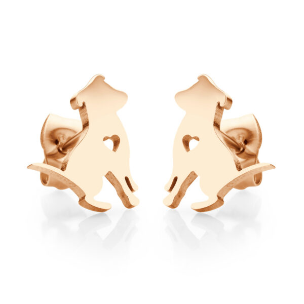 BRUNOshop.cz S3943 Náušnice PEJSEK ROSE GOLD