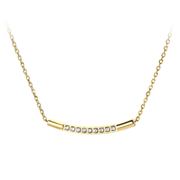 BRUNOshop.cz S3986 Náhrdelník s kamínky GOLD