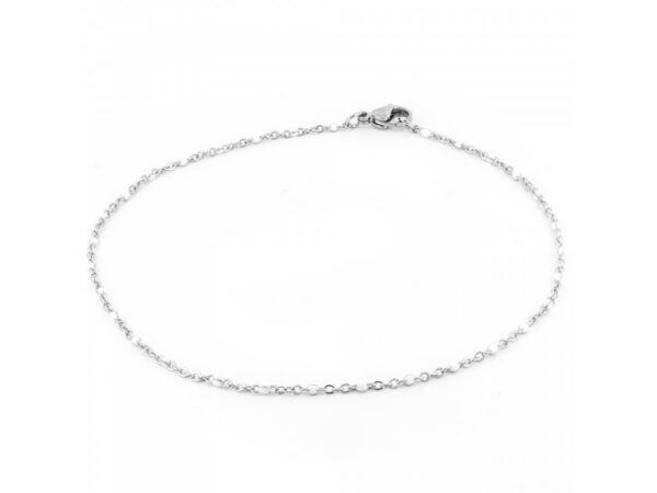 BRUNOshop.cz S4064 Náramek s kuličkami BÍLÝ Délka: 17 cm