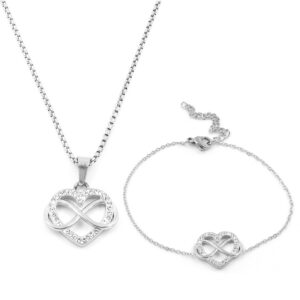 BRUNOshop.cz S4079 Souprava NEKONEČNÁ LÁSKA s kamínky