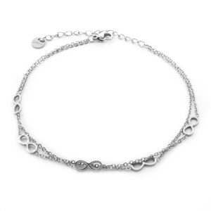 BRUNOshop.cz S4160 Dvojitý řetízek na nohu NEKONEČNO