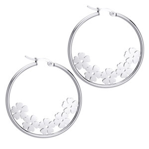 BRUNOshop.cz S4203 Náušnice kruhy KVĚTY