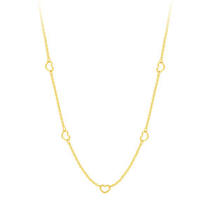 BRUNOshop.cz S4339 Kombinovaný řetízek se SRDÍČKY GOLD