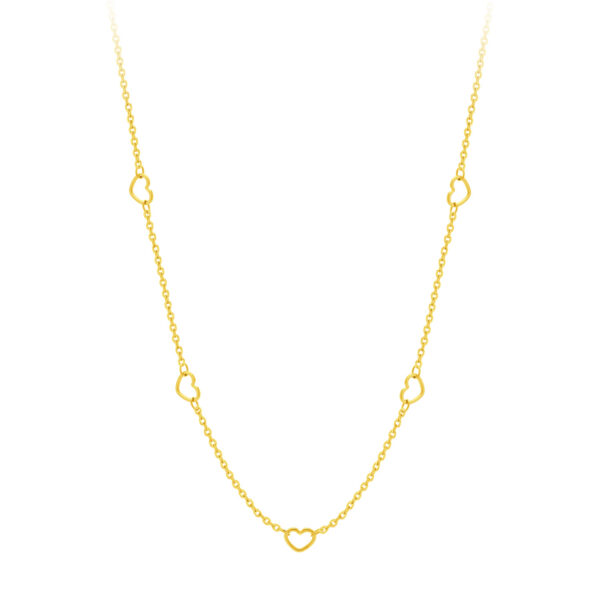 BRUNOshop.cz S4339 Kombinovaný řetízek se SRDÍČKY GOLD