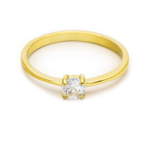 BRUNOshop.cz S4383 Jemný zásnubní prsten GOLD s kamínkem Velikost: 10 (EU: 61