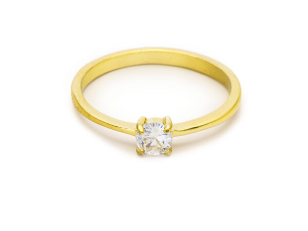 BRUNOshop.cz S4383 Jemný zásnubní prsten GOLD s kamínkem Velikost: 10 (EU: 61