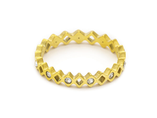 BRUNOshop.cz S4386 Jemný prsten s kamínky GOLD Velikost: 10 (EU: 61