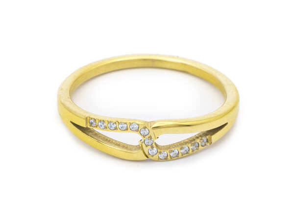 BRUNOshop.cz S4393 Prsten KAPKY GOLD s kamínky Velikost: 7 (EU: 54 - 56)
