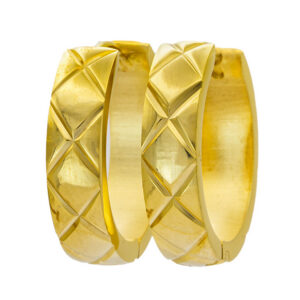 BRUNOshop.cz S4399 Náušnice KROUŽKY VZOROVANÉ GOLD