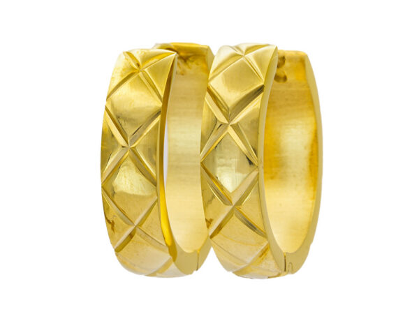 BRUNOshop.cz S4399 Náušnice KROUŽKY VZOROVANÉ GOLD
