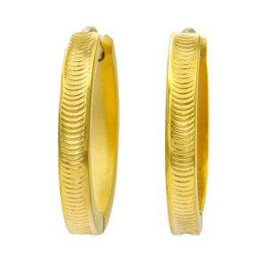 BRUNOshop.cz S4401 Náušnice kroužky VLNKY GOLD