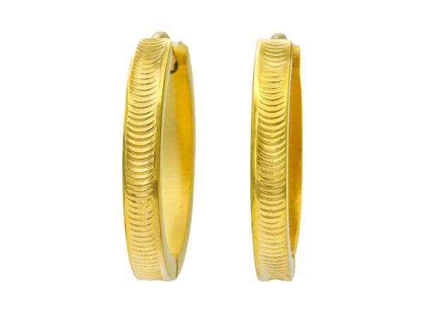 BRUNOshop.cz S4401 Náušnice kroužky VLNKY GOLD