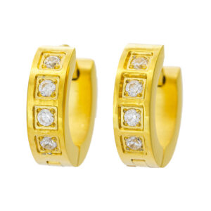 BRUNOshop.cz S4411 Náušnice kroužky s kamínky GOLD