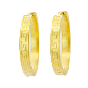 BRUNOshop.cz S4424 Náušnice kroužky ŘECKÝ VZOR GOLD